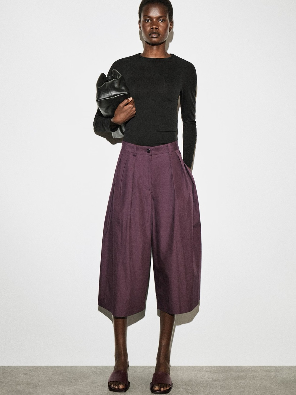 NWT (size 4) COS PLEATED COTTON PANTS - Picture 1 of 5